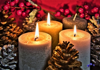 Weihnachten Kerzen 9 - Sonderdruck im A3 Format