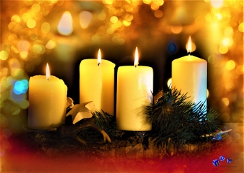 Weihnachten Kerzen 3 - Sonderdruck im A3 Format