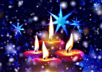 Weihnachten Kerzen 10 - Sonderdruck im A3 Format