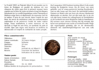 Knig Albert II - Knig von Belgien - Brssel 15.12.1993