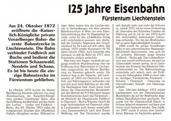 125 Jahre Eisenbahn in Liechtenstein - Vaduz 22.08.1997