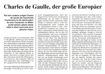 Charles de Gaulle - Erster Staatsprsident Frankreichs - Berlin 22.01.1990