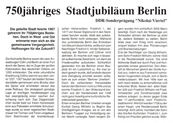 750 Jahre Berlin - Nikolaiviertel - Berlin 16.01.1987