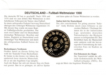 Deutschland - Fuball-Weltmeister 1990 - Frankfurt am Main 09.07.1990