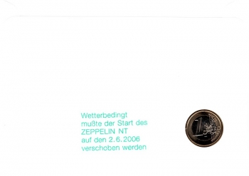 Zeppelin NT im Mozartjahr - Numisbrief mit Luftschiff - 02.06.2006