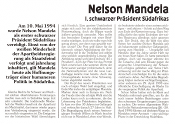 Nelson Mandela - Prsident Sdamerikas - Pretoria 10.05.1994
