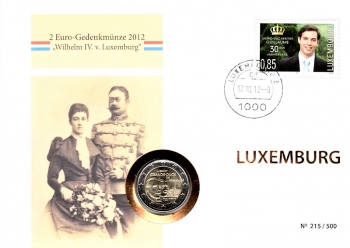Wilhelm IV. von Luxemburg - Gedenkmnze - Luxemburg 17.10.2012