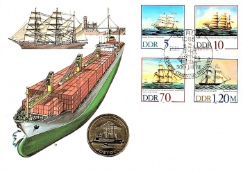 berseehafen Rostock - Numisbrief Berlin 20.09.1988