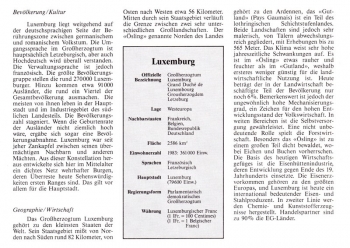 Luxembourg - Geschichte und Politik - Luxembourg 14.03.1984