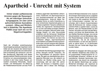 No Apartheid - Solidaritt - Numisbrief Berlin 04.10.1988