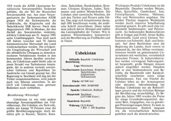 Usbekistan - Republik Usbekistan - Taschkent 24.02.1993