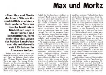Max und Moritz - Wilhelm Busch - Bonn 19.04.1990