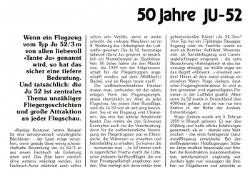 50 Jahre JU-52 - 75 Jahre Fliegertruppen - Schweiz 25.08.1989