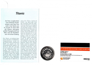 Maxi Brief - RMS Titanic - St. Vincent 15.04.1998