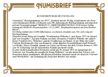 100. Jahrestag Reichsgrndung 1871 - Berlin 31.12.1991