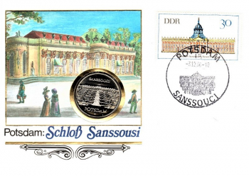 Potsdam Schloss Sanssouci - Numisbrief Potsdam 03.12.1986