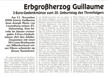 Erbgroherzog Guillaume von Luxemburg - Luxemburg 11.11.2006