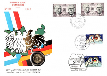 Maxi Brief - 50 Jahre Elysee Vertrag - Paris 02.01.2013 - Bonn 22.01.2013