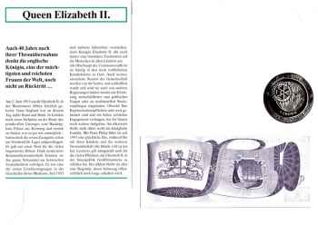 Maxi Brief - Grobritanien - Queen Elizabeth II - London 06.02.1992