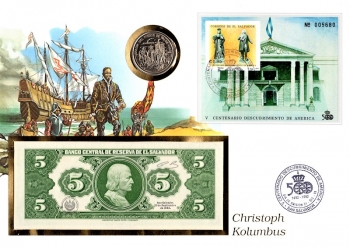 Maxi Brief - El Salvador - Christoph Kolumbus - San Salvador 1992