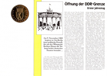 Maxi Brief - ffnung der DDR Grenze - Berlin 06.11.1990