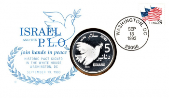 Israel and the P.L.O. join hands in peace - Washington DC 13.09.1993 - selten