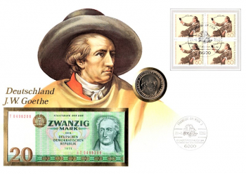 Maxi Brief - DDR - Deutschland J. W. Goethe - Frankfurt Main 28.08.1990