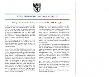 Wernher von Braun - Maxi Brief - Liberian German Friendship - Monrovia 04.09.1987 - selten