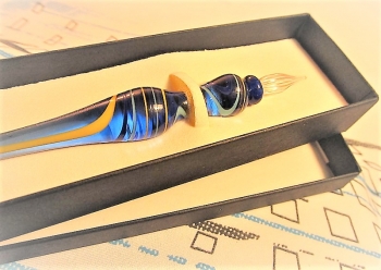 Glas Design: Schillerstift handgefertigt - Glass pen handmade
