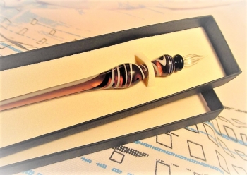 Glas Design: Schillerstift handgefertigt - Glass pen handmade