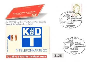 10 Jahre deutsche Telefonkarten - Nrnberg 19.09.1993