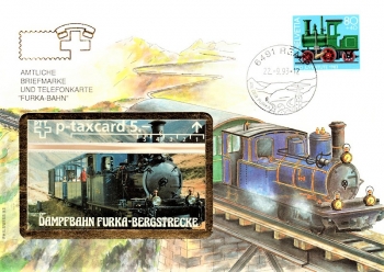Telefonkarte Furka Bahn - Realp 22.09.1993
