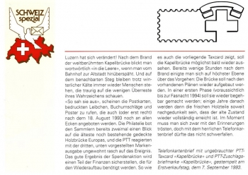 Telefonkarte Schweiz - Luzern 07.09.1993