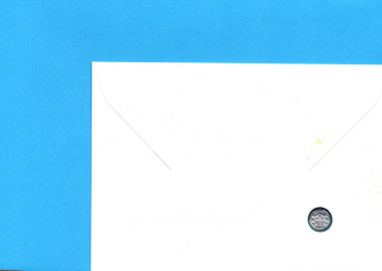 Kleinster Numisbrief der Welt - USA mit 5 Escudo Mnze 01.01.1989
