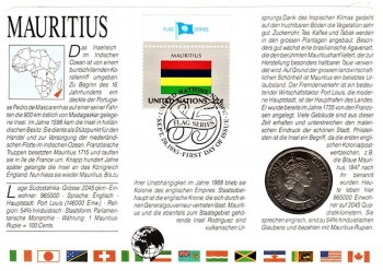 Mauritius - Inselreich und Flagge - Port Louis 03.05.1986