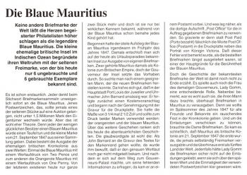 Mauritius - Tag der Briefmarke - Berlin 15.10.1992