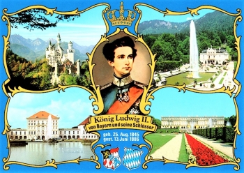 Knig Ludwig II. von Bayern - Postkarte Replik - Lbeck 05.05.1986