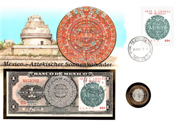 Maxi Brief - Staat Mexiko - Aztekischer Sonnenkalender - Mexico 21.11.1973