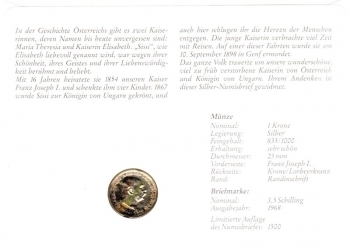 Elisabeth - Kaiserin von sterrreich - Wien 01.02.1994 - Mnze in Silber