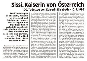 Kaiserin Elisabeth - 100. Todestag 1998 - Bad Ischl 10.09.1998