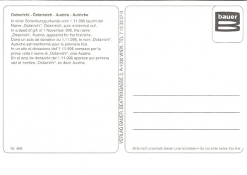 1000 Jahre �sterreich - Postkarte - Monarchen und Symbolen